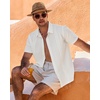 image:imageMens Cuban Guayabera Short Sleeve Button Down Shirt Casual Beach SummerWhite