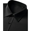 image:imageMens Dress Shirts Odor Resistant Long Sleeve Button Down Shirt StretchyBlack