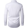 image:imageMens Dress Shirts Odor Resistant Long Sleeve Button Down Shirt StretchyClassic White