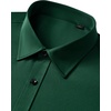 image:imageMens Dress Shirts Odor Resistant Long Sleeve Button Down Shirt StretchyDark Green