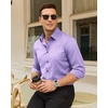 image:imageMens Dress Shirts Odor Resistant Long Sleeve Button Down Shirt StretchyLavender