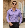 image:imageMens Dress Shirts Odor Resistant Long Sleeve Button Down Shirt StretchyLavender