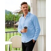 image:imageAlimens amp Gentle Mens Dress Shirt Long Sleeve Button Down Shirt with PocketAqua