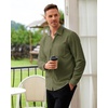 image:imageAlimens amp Gentle Mens Dress Shirt Long Sleeve Button Down Shirt with PocketArmy Green