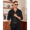 image:imageAlimens amp Gentle Mens Dress Shirt Long Sleeve Button Down Shirt with PocketBlack