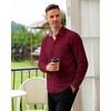 image:imageAlimens amp Gentle Mens Dress Shirt Long Sleeve Button Down Shirt with PocketBurgundy