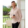 image:imageAlimens amp Gentle Mens Dress Shirt Long Sleeve Button Down Shirt with PocketKhaki