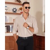 image:imageAlimens amp Gentle Mens Dress Shirt Long Sleeve Button Down Shirt with PocketKhaki