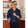 image:imageAlimens amp Gentle Mens Dress Shirt Long Sleeve Button Down Shirt with PocketNavy Blue