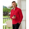 image:imageAlimens amp Gentle Mens Dress Shirt Long Sleeve Button Down Shirt with PocketRed