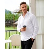 image:imageAlimens amp Gentle Mens Dress Shirt Long Sleeve Button Down Shirt with PocketWhite