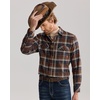 image:imageAlimens amp Gentle Mens Flannel Button Down Long Sleeve Casual Plaid ShirtBrown Navy