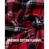 image:imageAlimens amp Gentle Mens Flannel Button Down Long Sleeve Casual Plaid ShirtRed Black