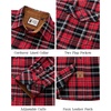 image:imageAlimens amp Gentle Mens Flannel Button Down Long Sleeve Casual Plaid ShirtRed Black