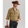 image:imageAlimens amp Gentle Mens Flannel Button Down Long Sleeve Casual Plaid ShirtYellow Navy