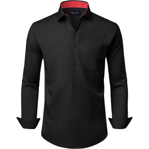 image:imageAlimens amp Gentle Mens Dress Shirt Long Sleeve Button Down Shirt with PocketBlackred Polka Dots