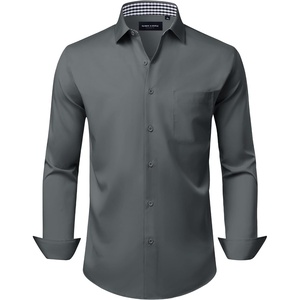 image:imageAlimens amp Gentle Mens Dress Shirt Long Sleeve Button Down Shirt with PocketGrey