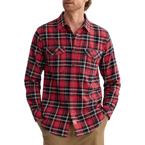 image:imageAlimens amp Gentle Mens Flannel Button Down Long Sleeve Casual Plaid ShirtRed Black