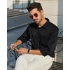image:imageAlimens amp Gentle Black Dress Shirt UPF 50 Sun Protection Shirt Formal 4Way Stretch Long Sleeve Office Button Down Shirt
