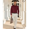 image:imageAlimens amp Gentle Mens Burgundy Dress Shirt Stretch Long Sleeve Button Down Shirt Fashion Solid Date Night Collared Shirt