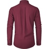 image:imageAlimens amp Gentle Mens Dress Shirts Stretch Long Sleeve Formal Business Wedding Button Down Shirt Wrinkle FreeWine Red