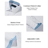 image:imageAlimens amp Gentle Mens Printed Dress Shirts Long Sleeve Wrinkle Free Button Down Shirt Regular Fit Casual Business TopsWhite Flake