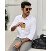 image:imageAlimens amp Gentle Mens White Dress Shirt UPF 50 Long Sleeve Collared Shirt Office Business Wedding Button Down Shirt Pocket