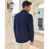 image:imageAlimens amp Gentle Navy Blue Mens Dress Shirts 4Way Stretch Long Sleeve Collared Shirt Pocket Office Work Button Down Shirt