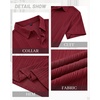 image:imageMens Polo Shirts Short Sleeve Knit Stretch Lightweight Casual Summer ShirtBurgundy