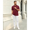 image:imageMens Polo Shirts Short Sleeve Knit Stretch Lightweight Casual Summer ShirtBurgundy