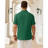 image:imageMens Polo Shirts Short Sleeve Knit Stretch Lightweight Casual Summer ShirtGreen