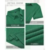 image:imageMens Polo Shirts Short Sleeve Knit Stretch Lightweight Casual Summer ShirtGreen