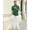image:imageMens Polo Shirts Short Sleeve Knit Stretch Lightweight Casual Summer ShirtGreen