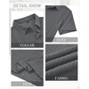 image:imageMens Polo Shirts Short Sleeve Knit Stretch Lightweight Casual Summer ShirtGrey