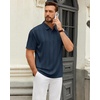 image:imageMens Polo Shirts Short Sleeve Knit Stretch Lightweight Casual Summer ShirtNavy Blue