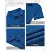 image:imageMens Polo Shirts Short Sleeve Knit Stretch Lightweight Casual Summer ShirtRoyal Blue