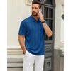 image:imageMens Polo Shirts Short Sleeve Knit Stretch Lightweight Casual Summer ShirtRoyal Blue