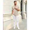 image:imageMens Polo Shirts Short Sleeve Knit Stretch Lightweight Casual Summer ShirtTan