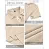 image:imageMens Polo Shirts Short Sleeve Knit Stretch Lightweight Casual Summer ShirtTan