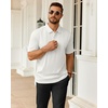 image:imageMens Polo Shirts Short Sleeve Knit Stretch Lightweight Casual Summer ShirtWhite