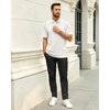 image:imageMens Polo Shirts Short Sleeve Knit Stretch Lightweight Casual Summer ShirtWhite