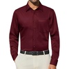 image:imageAlimens amp Gentle Mens Burgundy Dress Shirt Stretch Long Sleeve Button Down Shirt Fashion Solid Date Night Collared Shirt