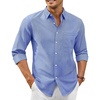 image:imageAlimens amp Gentle Mens Oxford Shirt Stretch Long Sleeve Button Down ShirtsDenim Blue