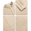 image:imageAlimens amp Gentle Mens Cotton Linen Shirts Long Sleeve Button Down Shirt Band Collar Beach ShirtsCamel